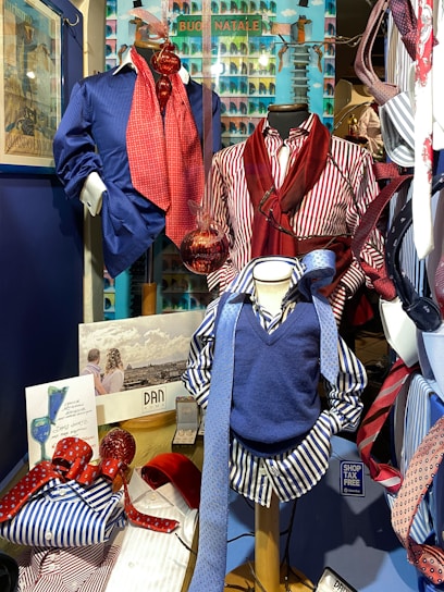 a bunch of different types of clothing on display