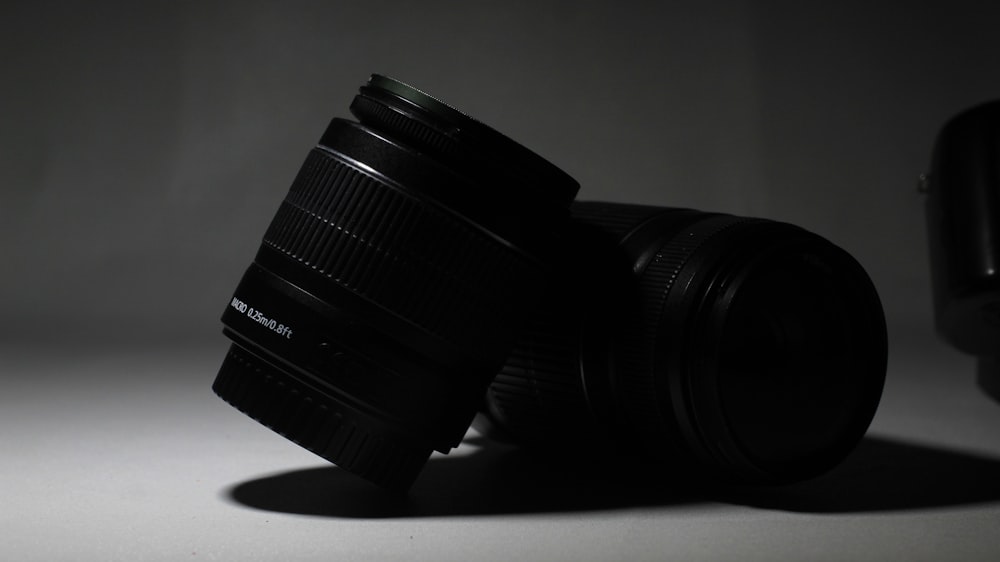 a camera lens sitting on top of a table