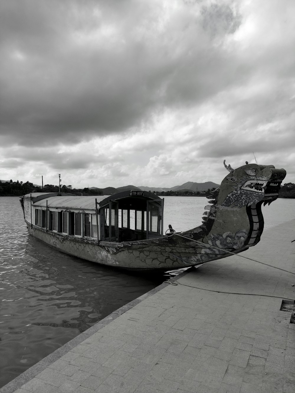 a boat that is sitting in the water