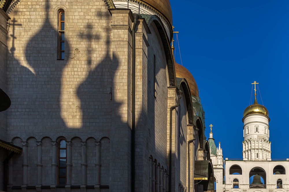 a shadow of a person on a building