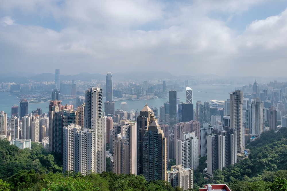 a view of a city from a high point of view