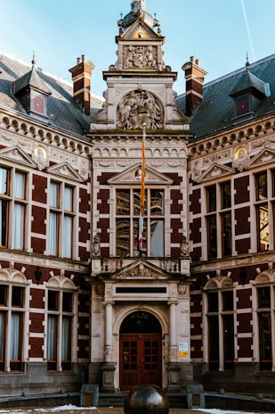a large building with a clock tower on top of it