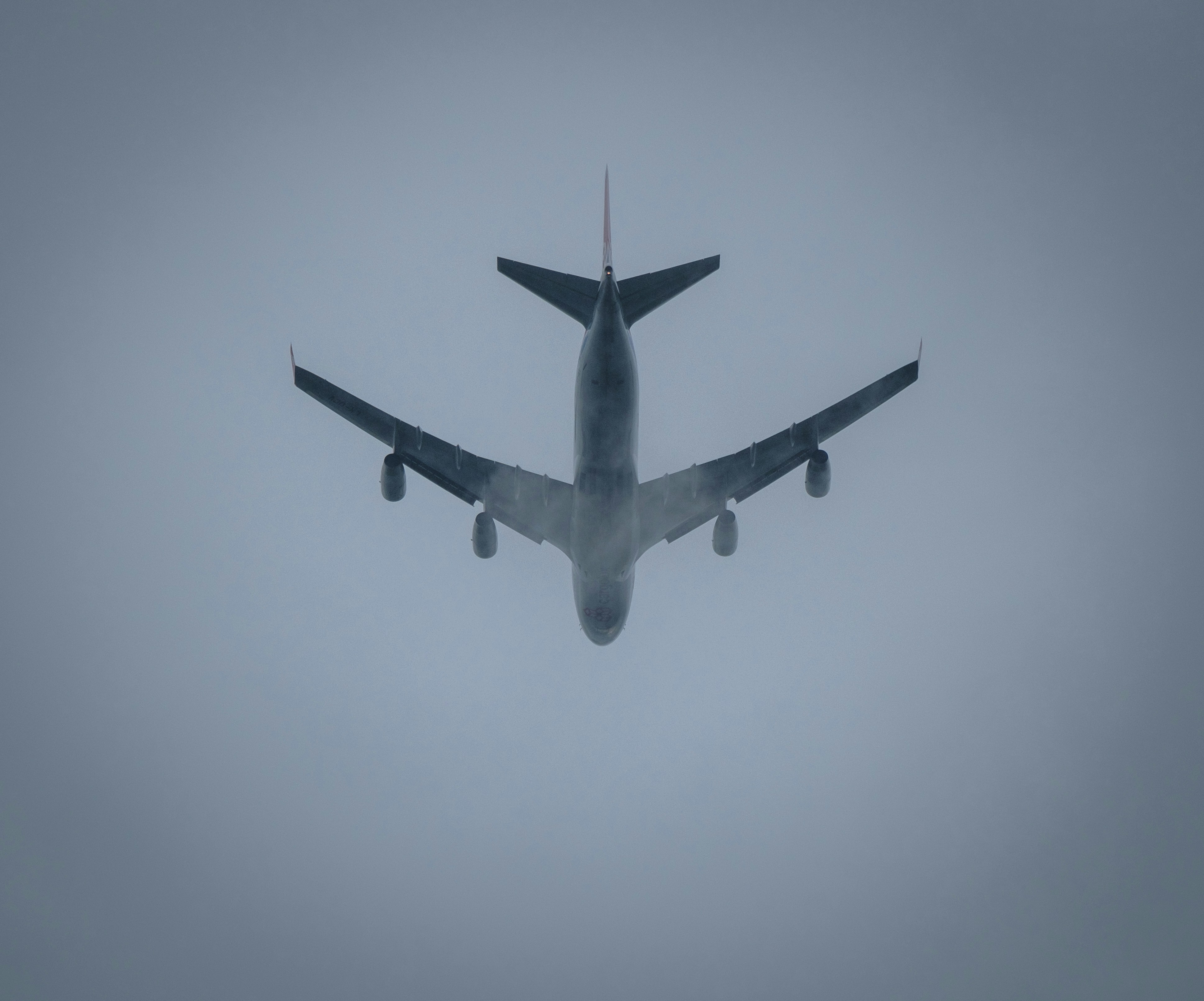 cargo plane in the clouds