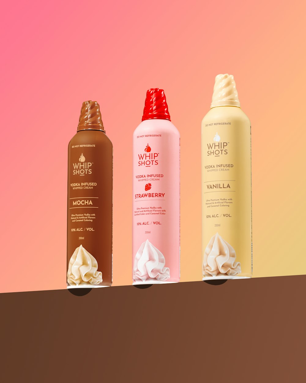 three different types of hair care products