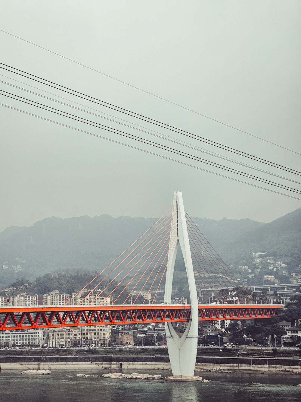 a large bridge spanning over a body of water