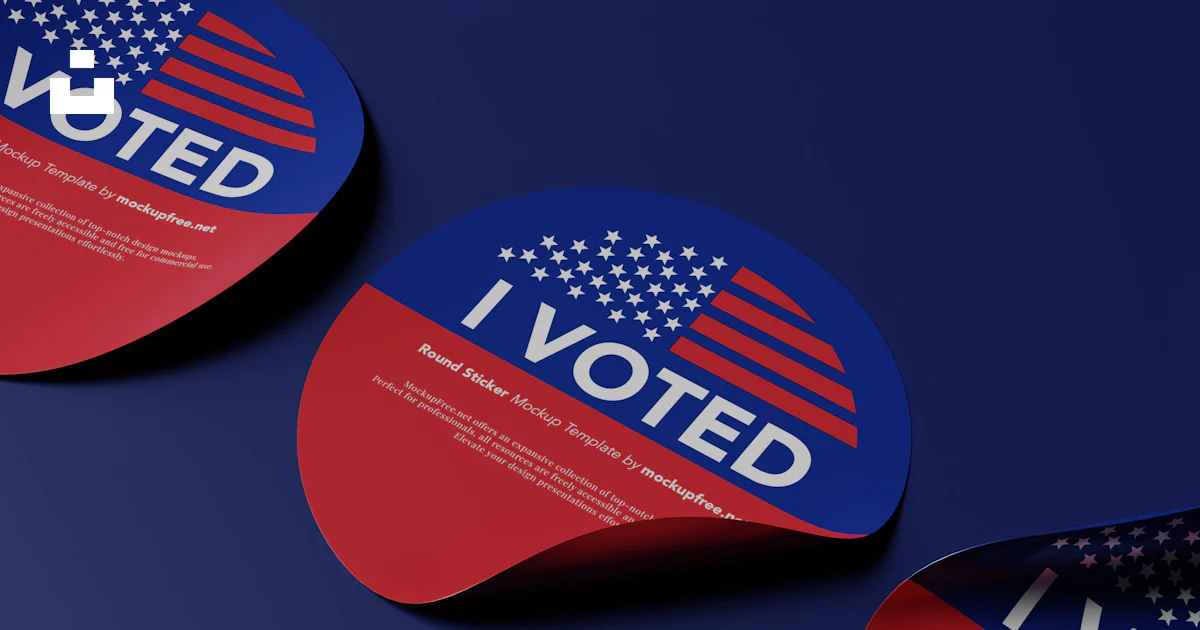 Voting Sticker Design Two stickers with the words i vote on them photo – Free Election Image ...