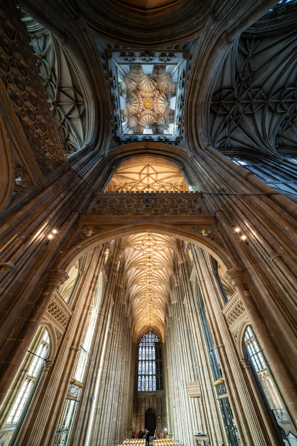 Canterbury Cathedral interior — medieval vaulted ceiling