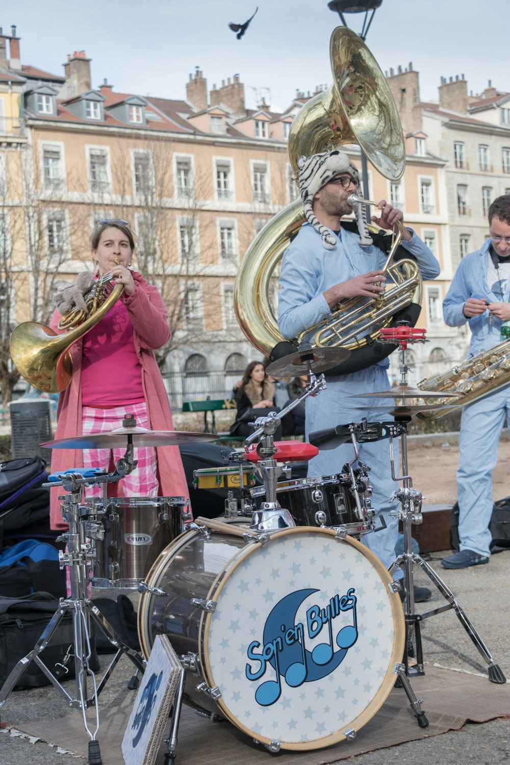 a group of people that are playing instruments