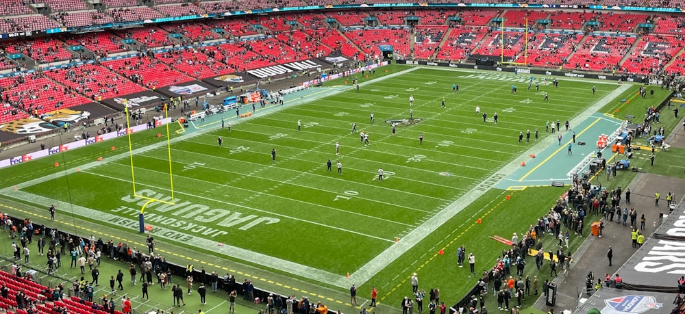 a football stadium filled with lots of people