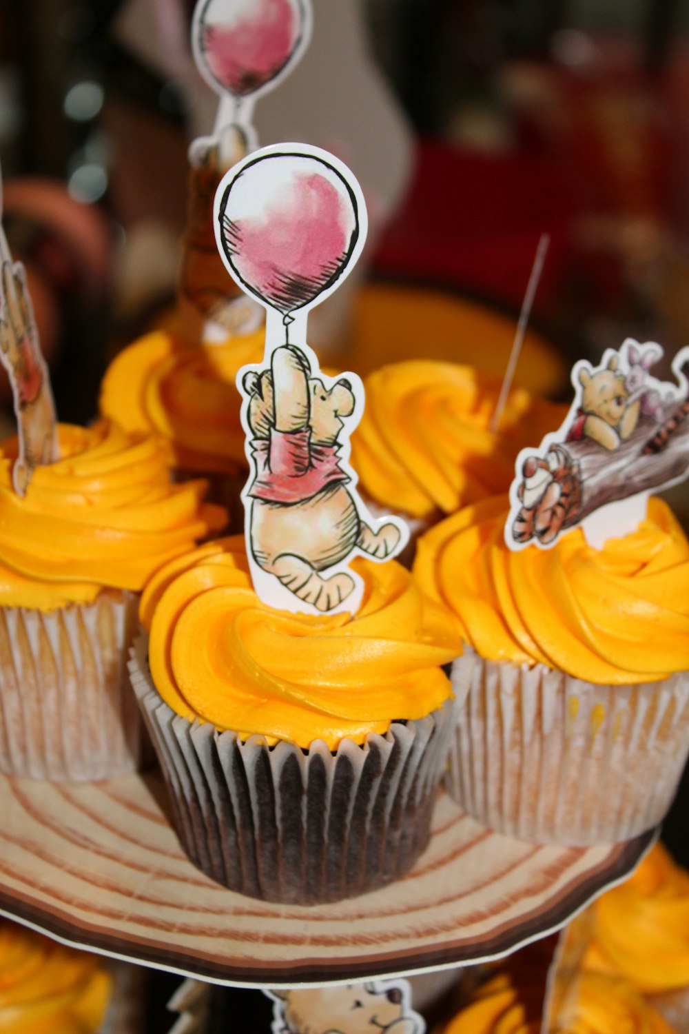 a close up of a cupcake on a plate