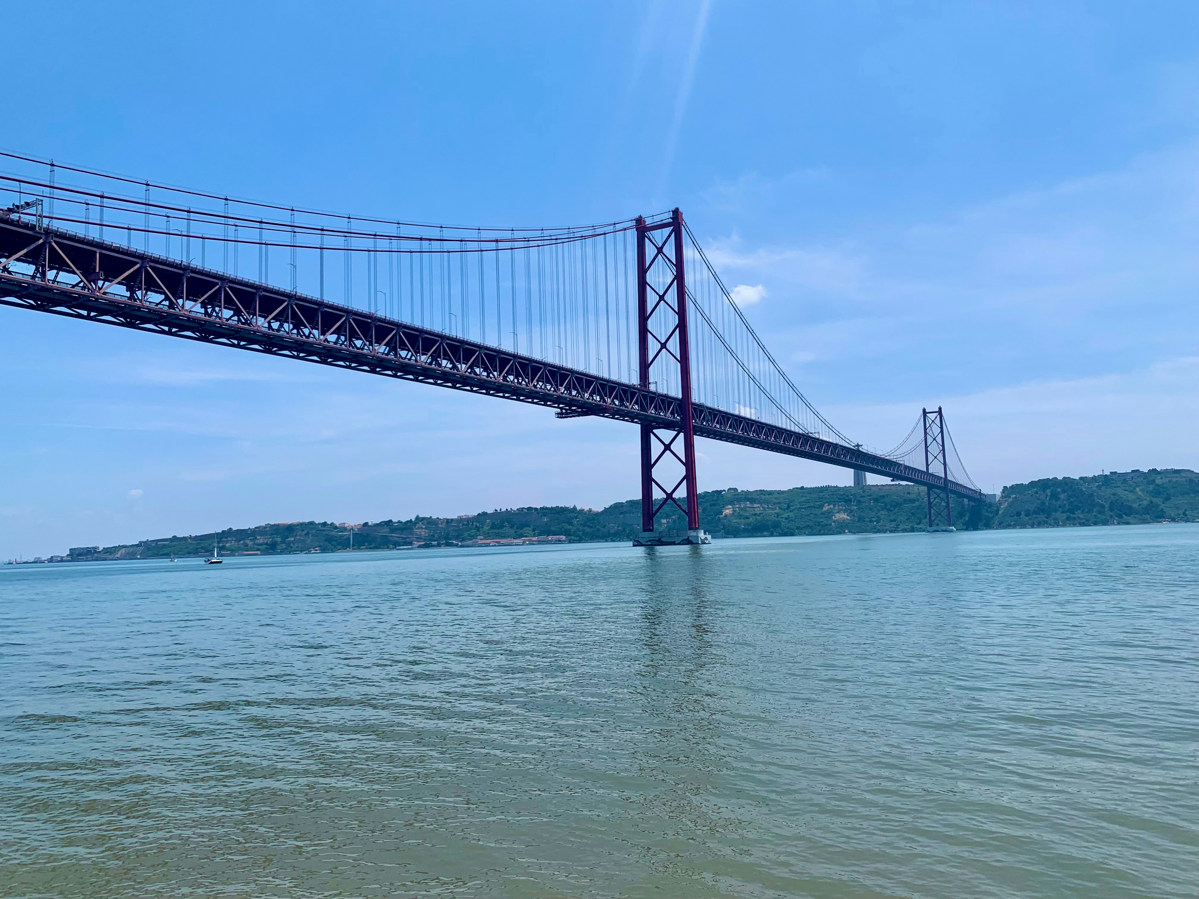 a large bridge spanning over a large body of water