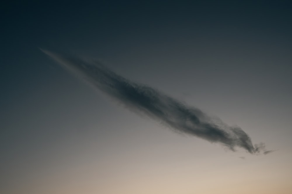 a very long cloud in the sky