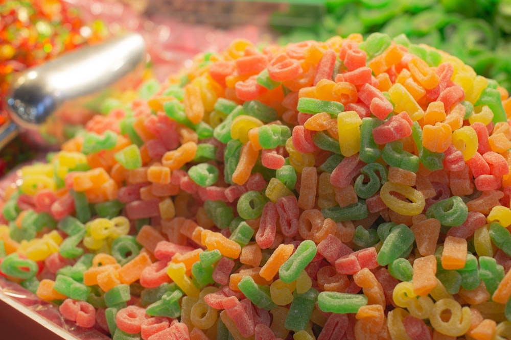 a close up of a bowl of cereal cereal