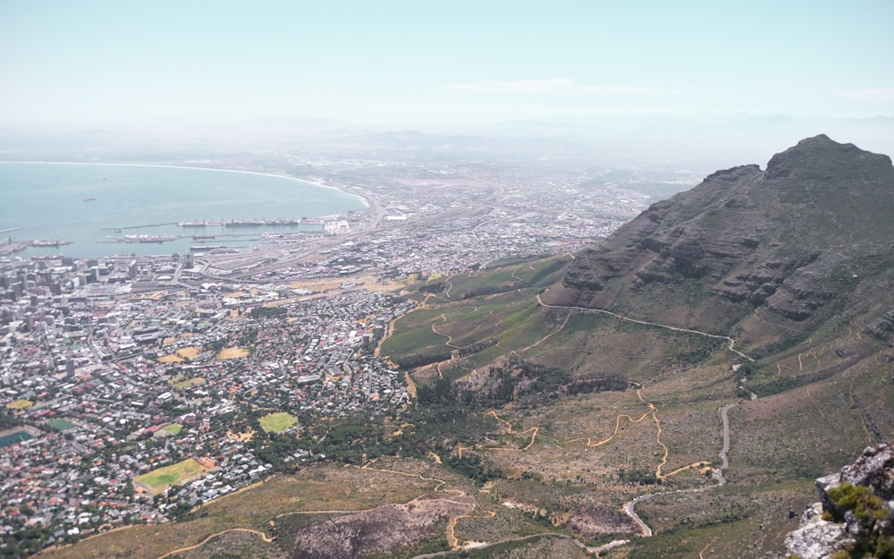 a view of a city from a high point of view