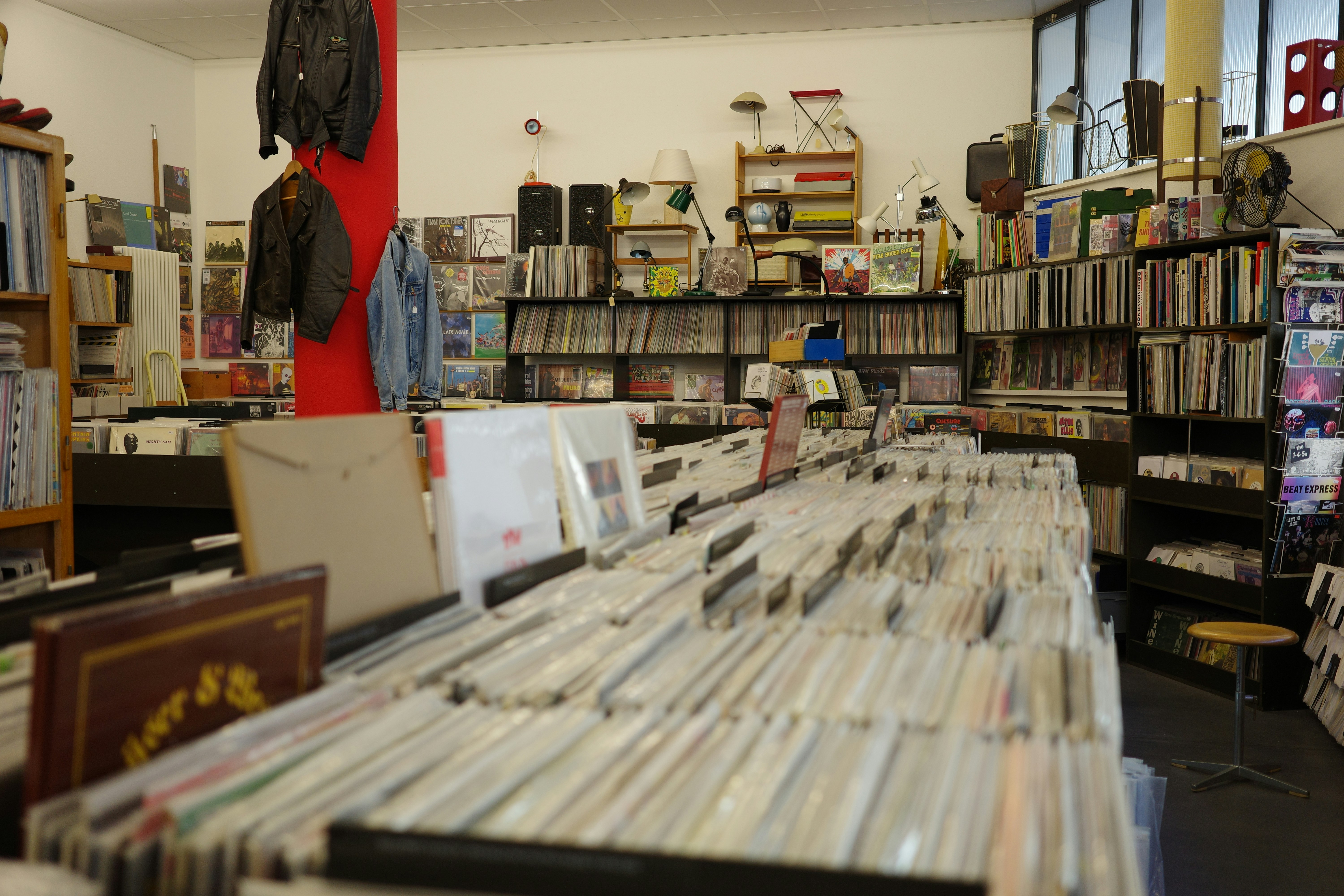 A record store with a large amount of records photo Free Zürich Image