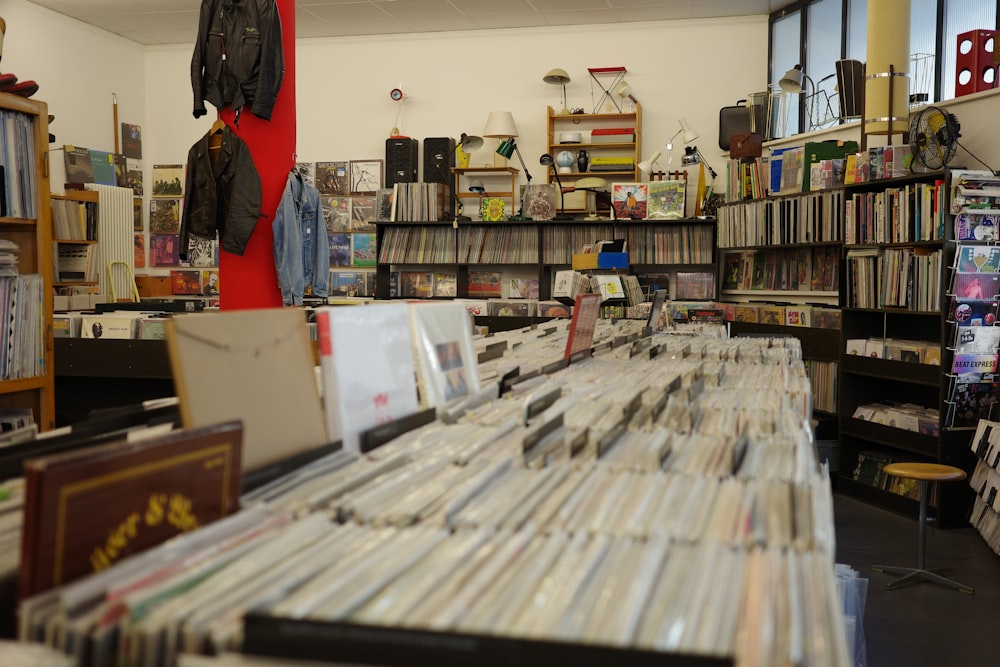 a record store with a large amount of records