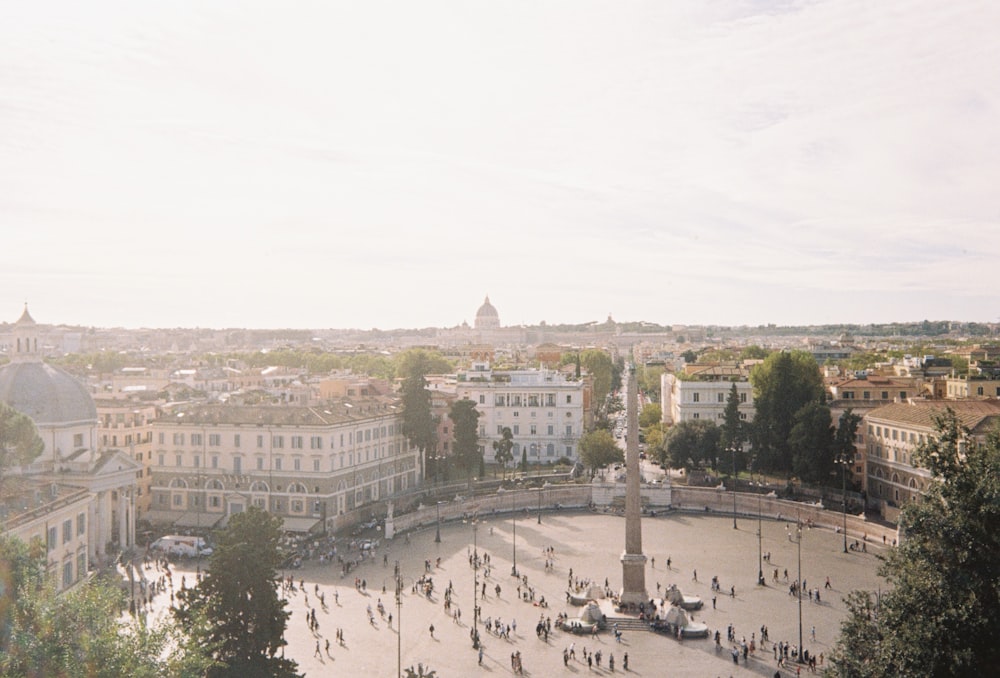 a view of a city from a high point of view