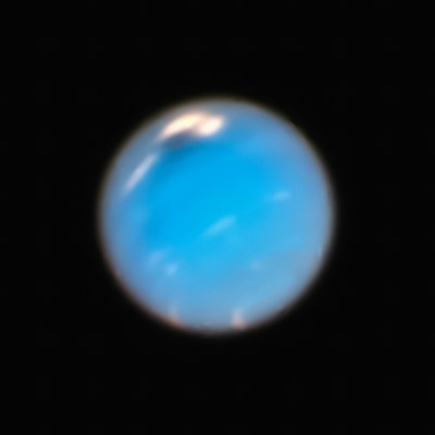 Deep blue swirling storms of Neptune