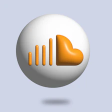a white ball with an orange heart on it