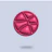 a pink object is flying through the air