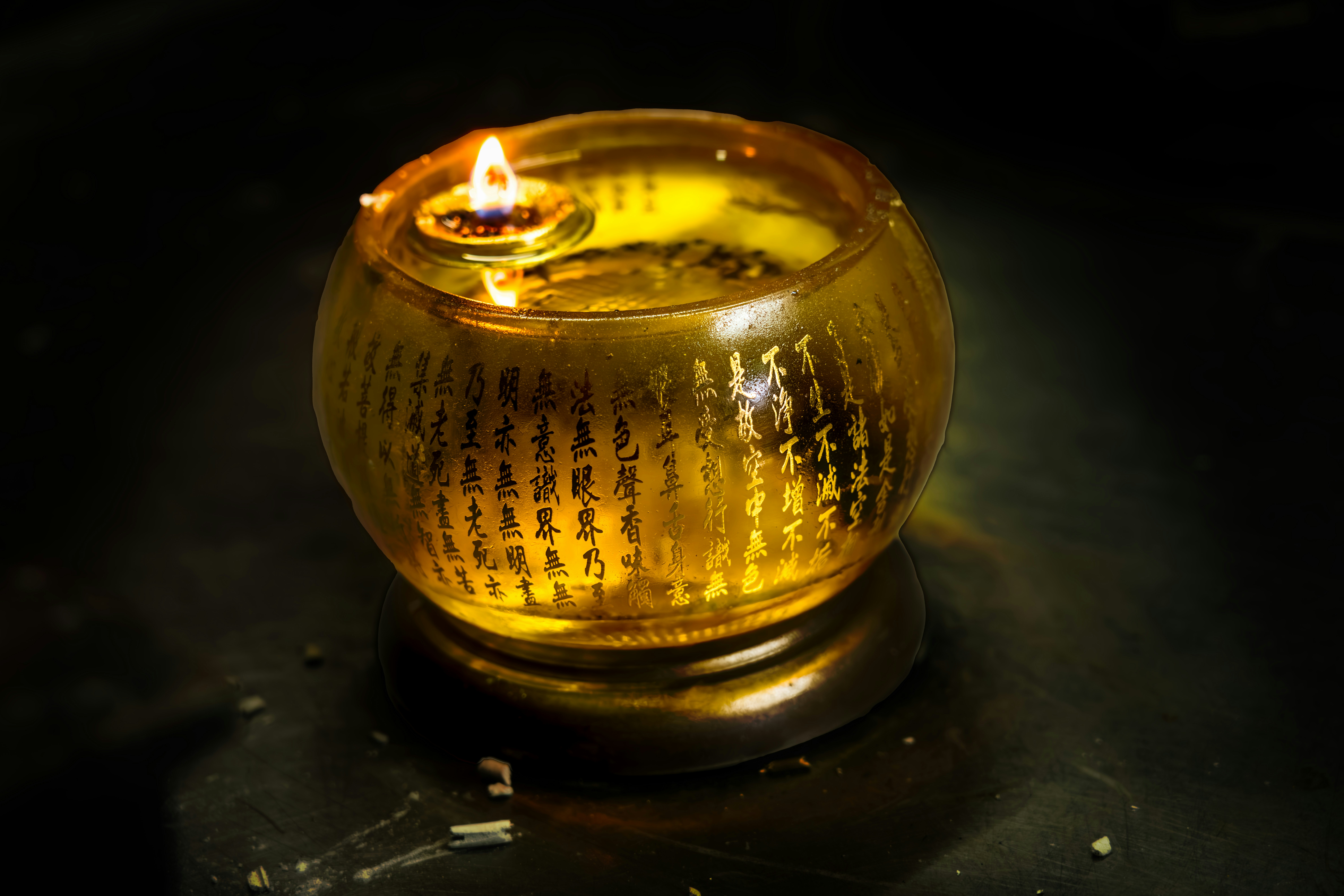 Fresh dairy ghee candle