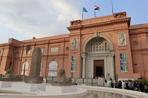 The architectural design of the museum itself complements the artifacts it contains.