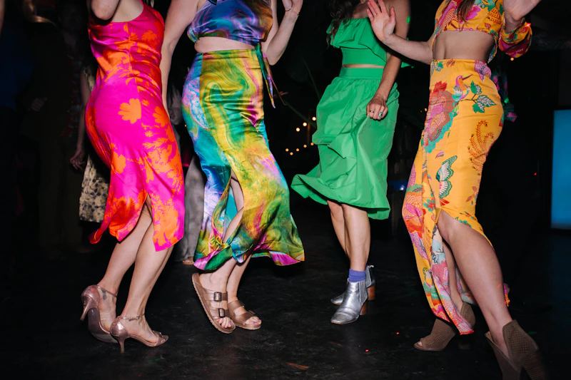 women dancing on a nightclub dance floor