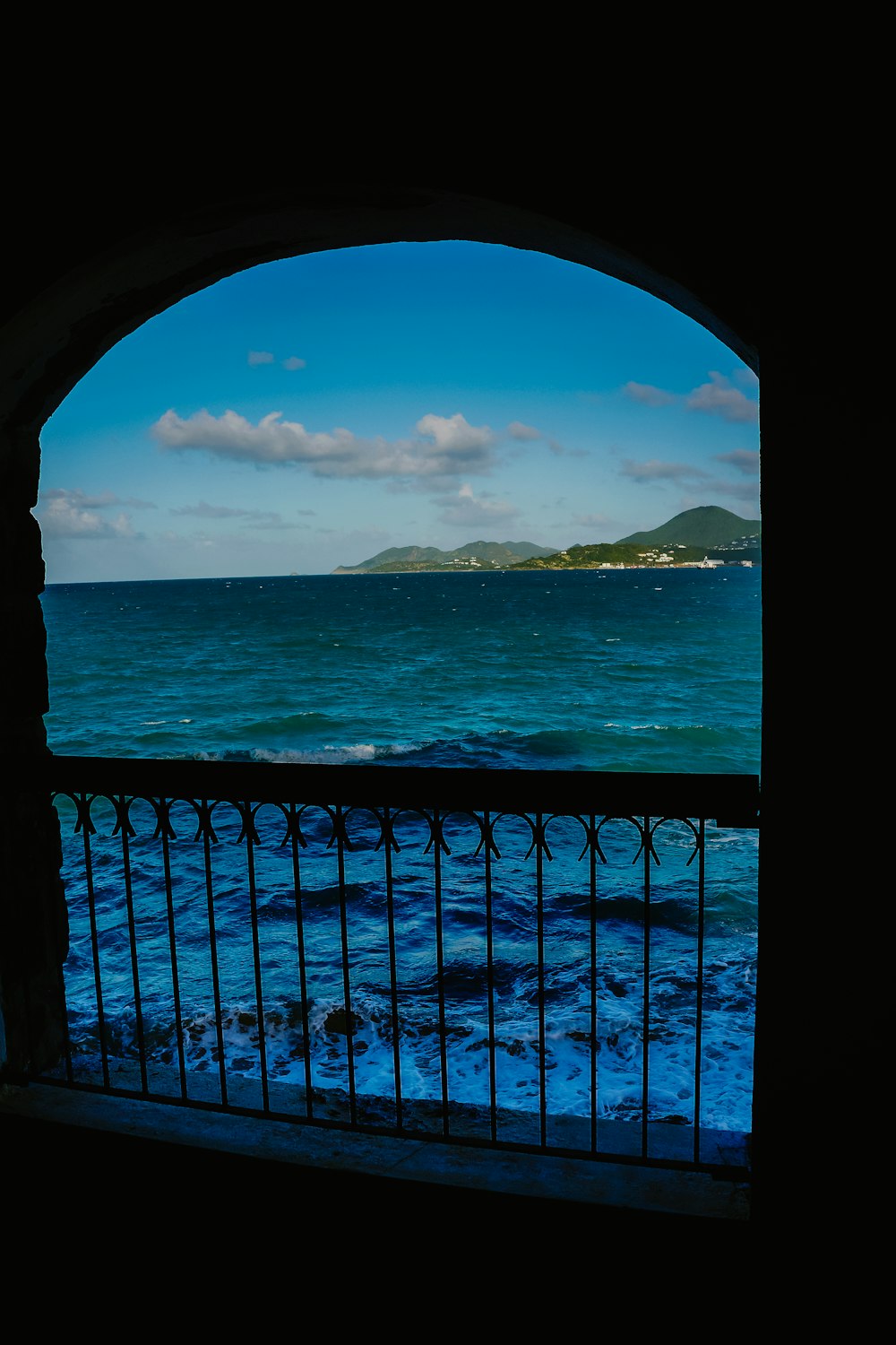 a view of a body of water from a balcony