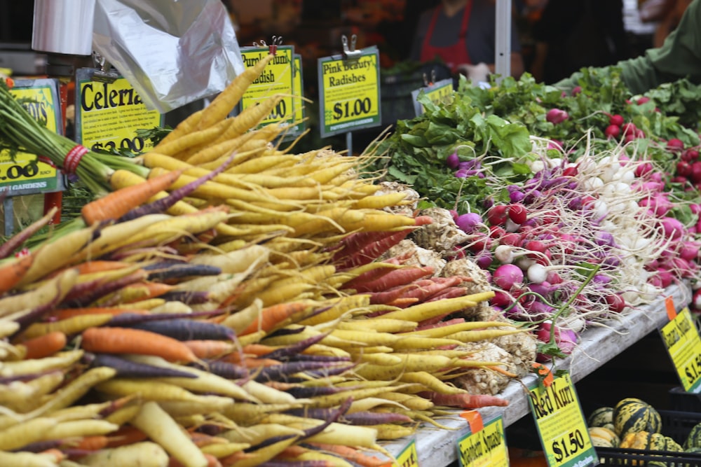 a bunch of vegetables that are on a table