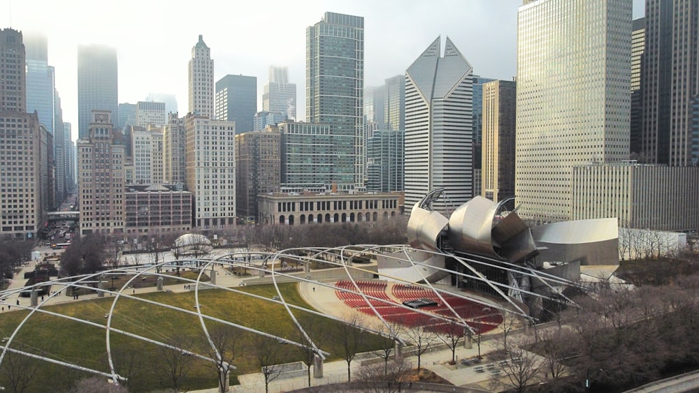 a view of a city from a high point of view