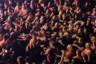 a large group of people in a crowd