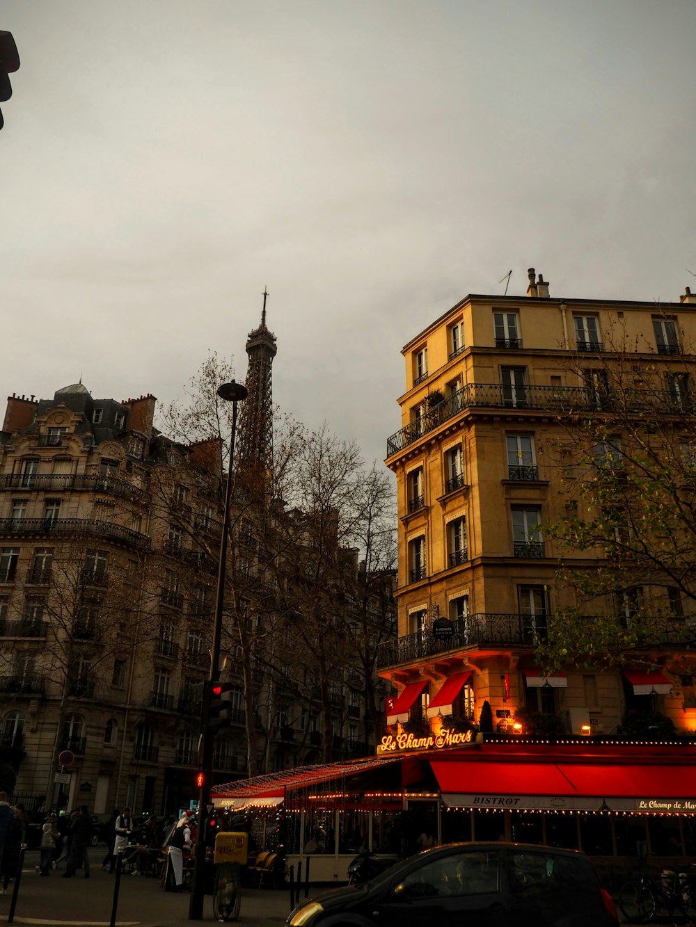 the eiffel tower towering over the city of paris