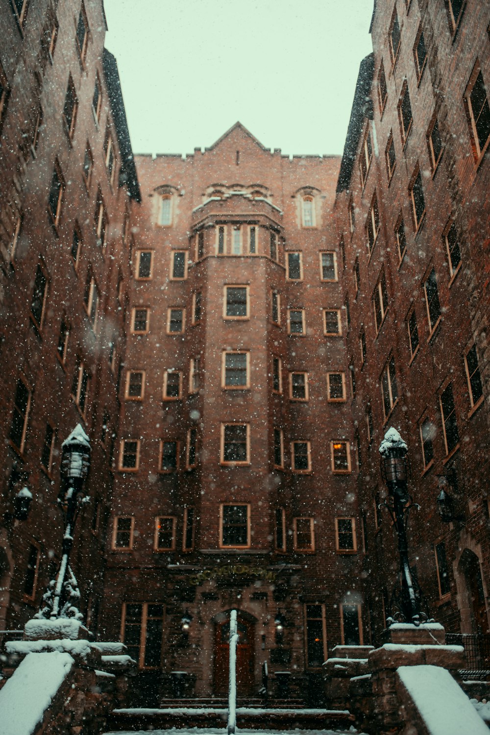 a very tall building with lots of windows