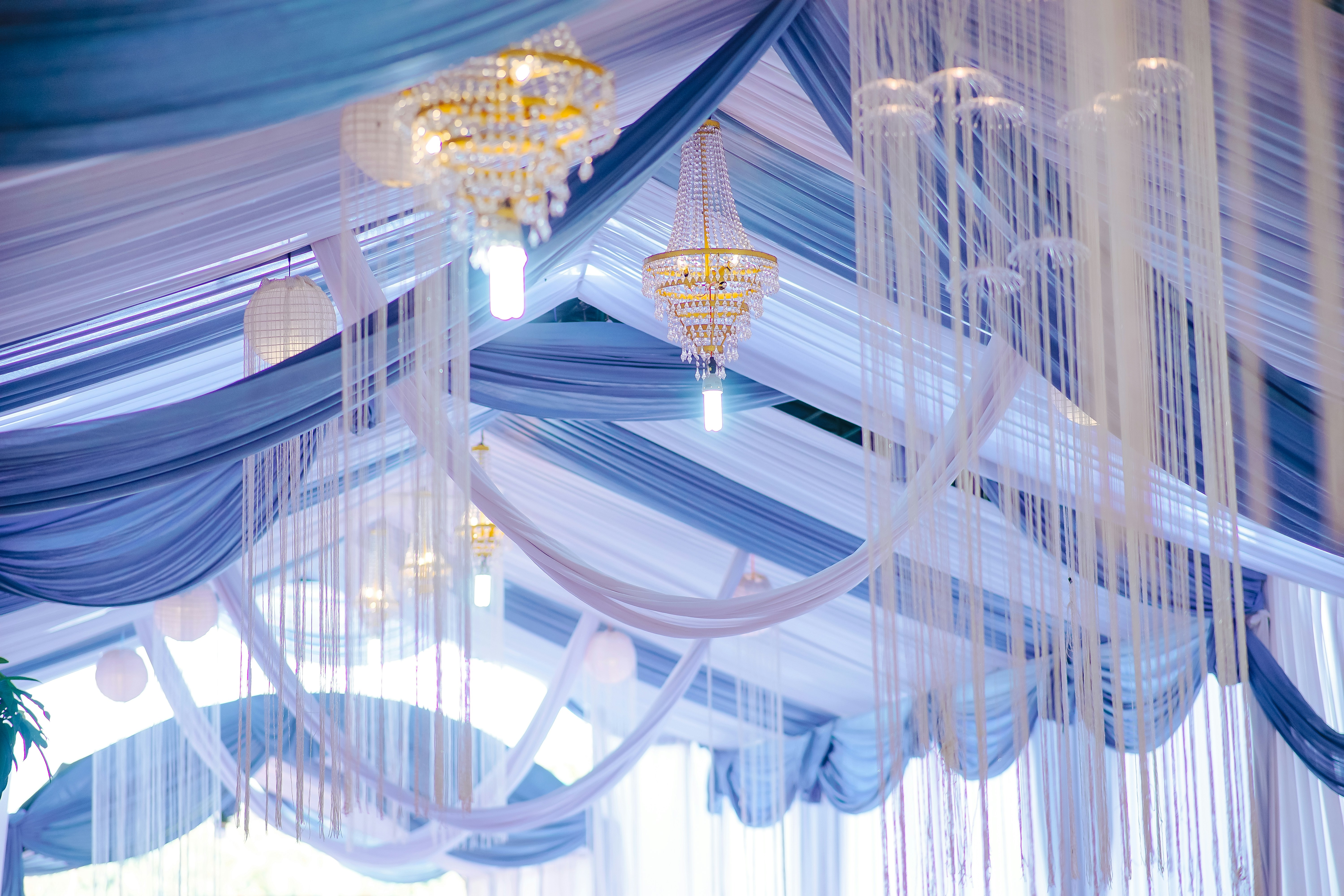 A well-coordinated wedding reception with elegant details