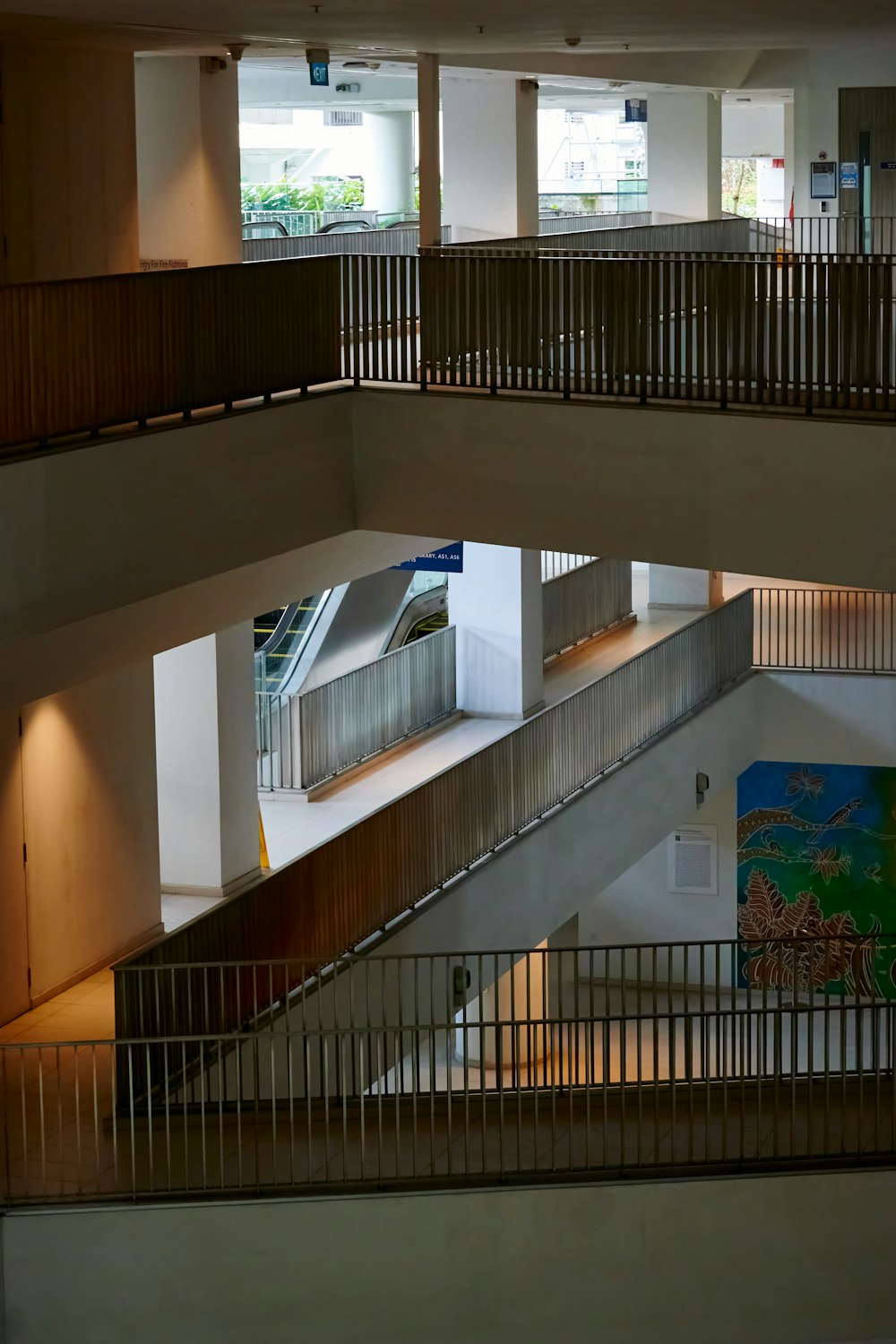 a view of a building from the second floor