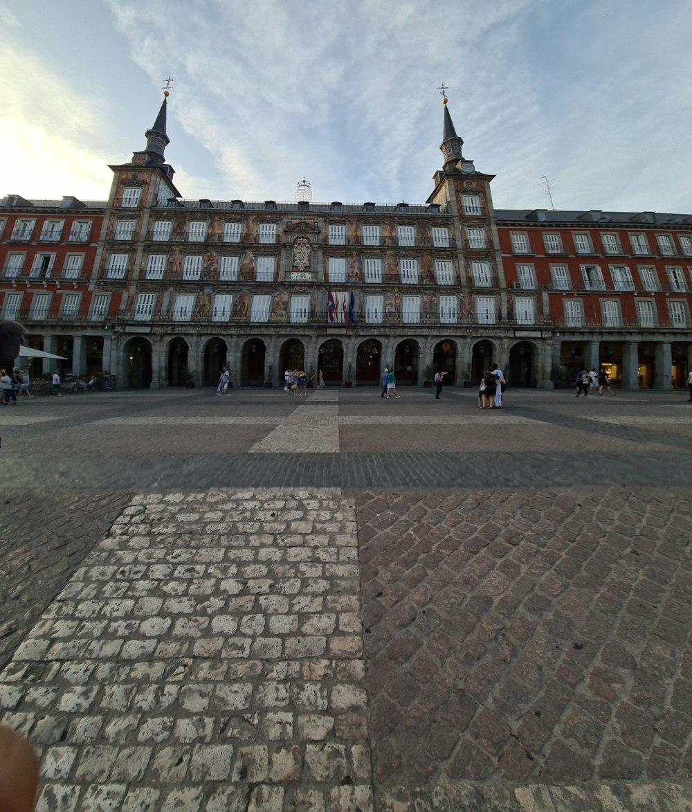 a large building with a clock tower on top of it