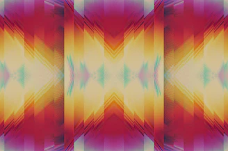 an abstract image of a red, yellow, and blue pattern