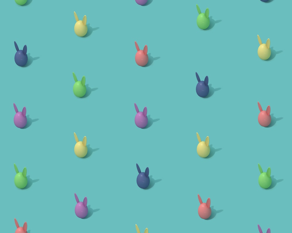 an image of a wallpaper with some bunny ears on it