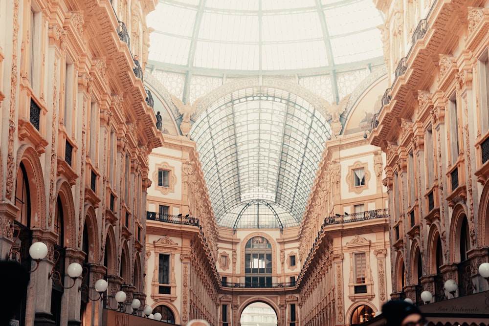 a large building with a glass ceiling and a skylight