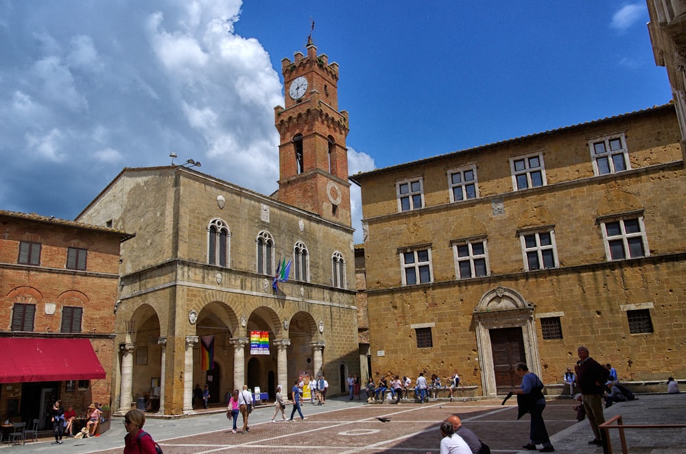 a large building with a clock tower on top of it