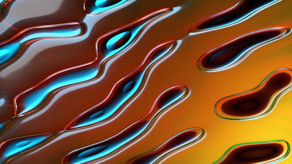 a close up of a glass window with wavy lines