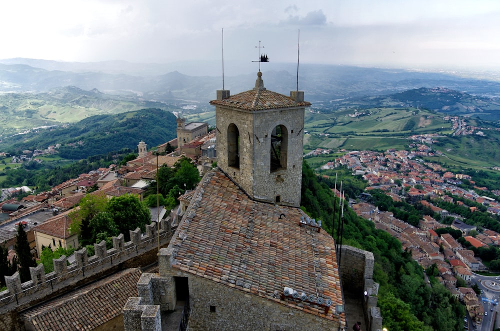 a view of a city from a high point of view