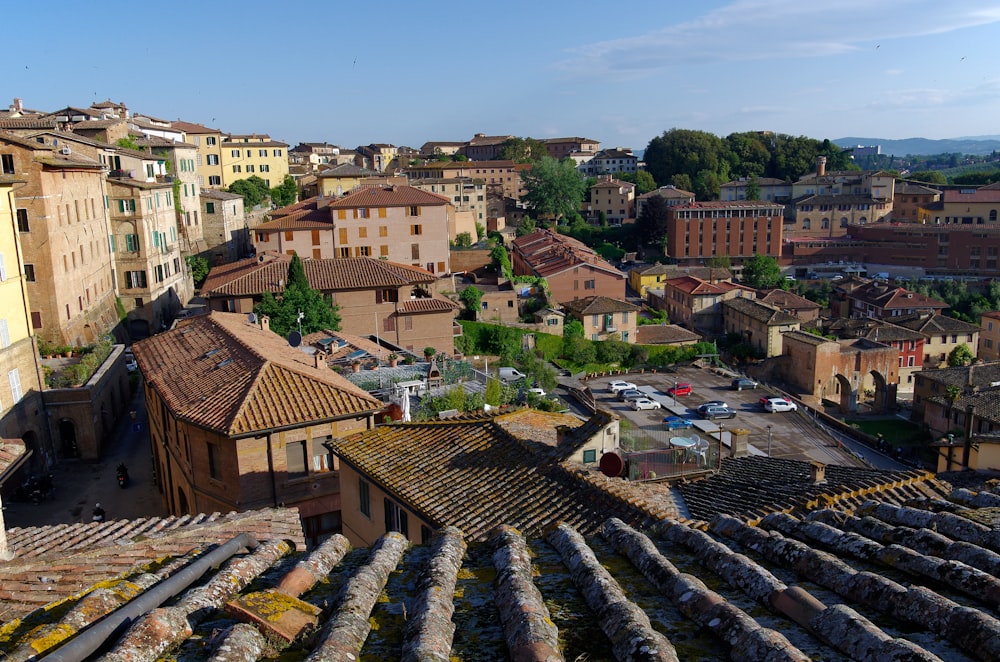 a view of a city from a high point of view