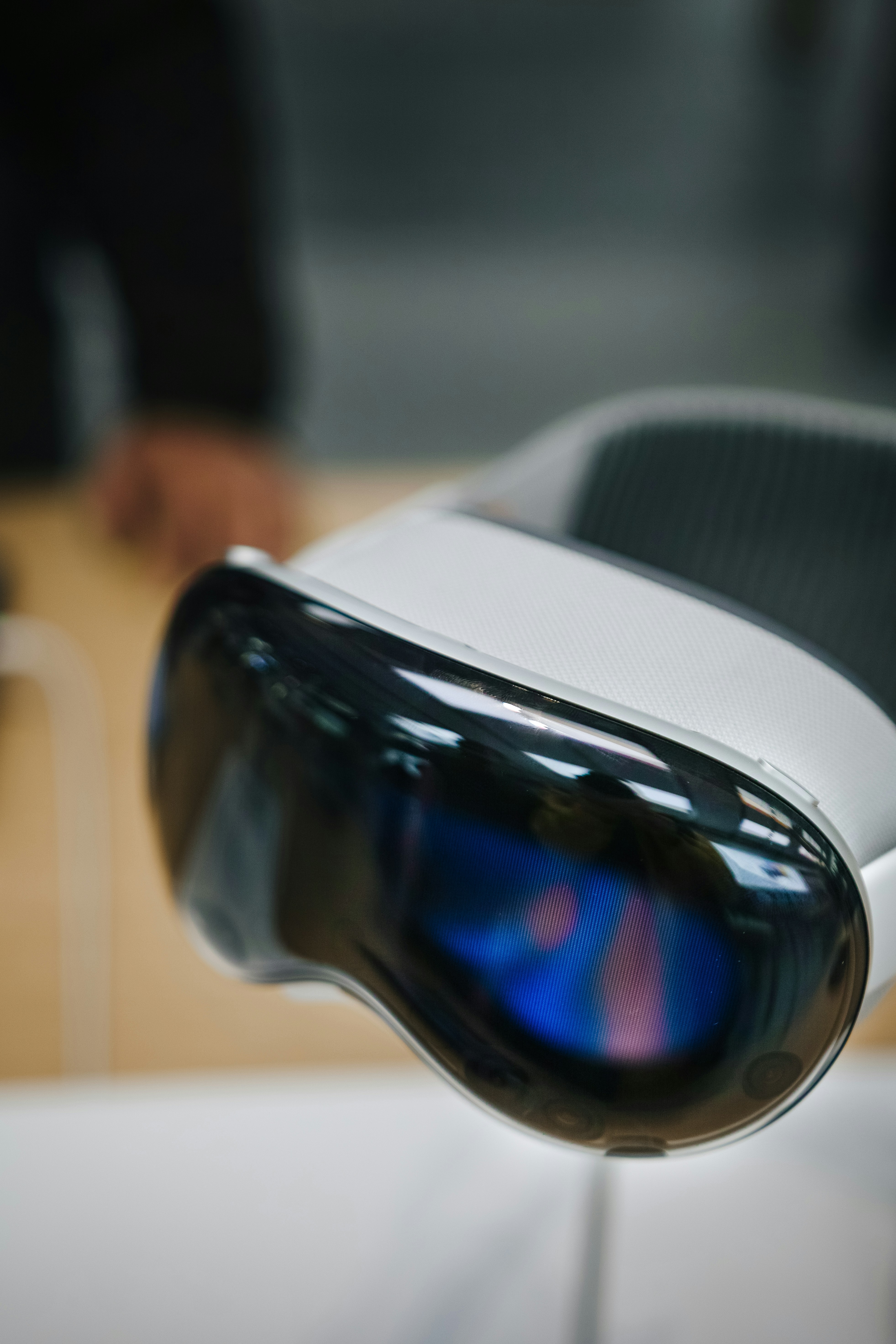 a close up of a projector on a table