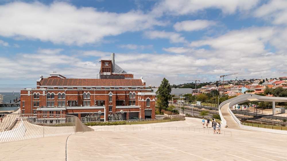 a large building with a clock tower on top of it