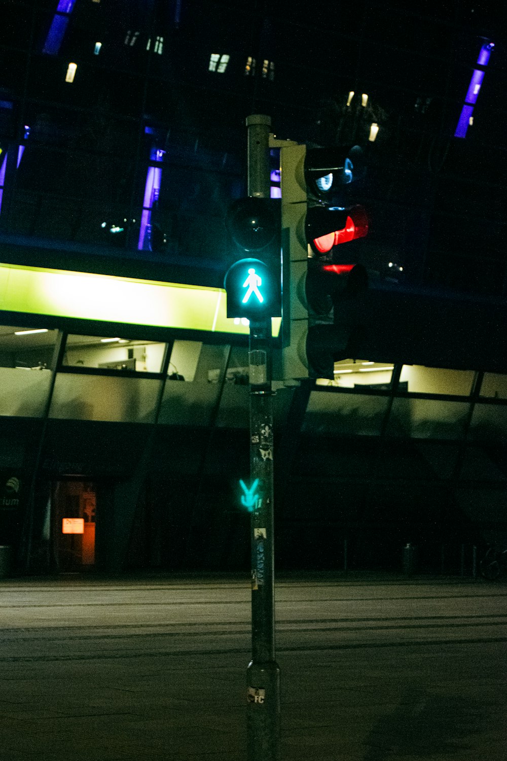 a traffic light sitting on the side of a road