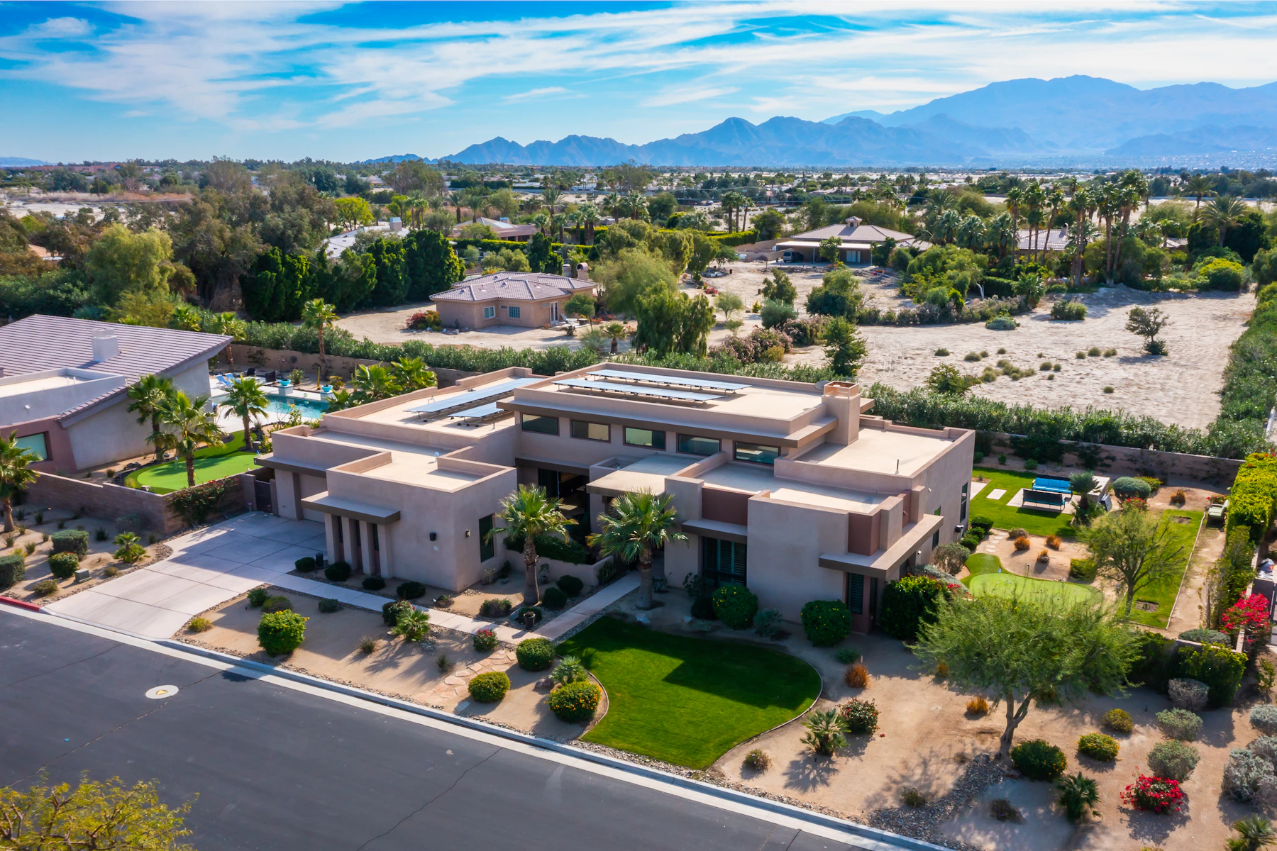 Tile-roof home in the Arizona desert