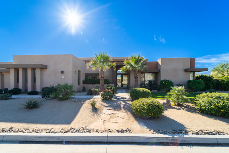 Florida suburban home with palm tree