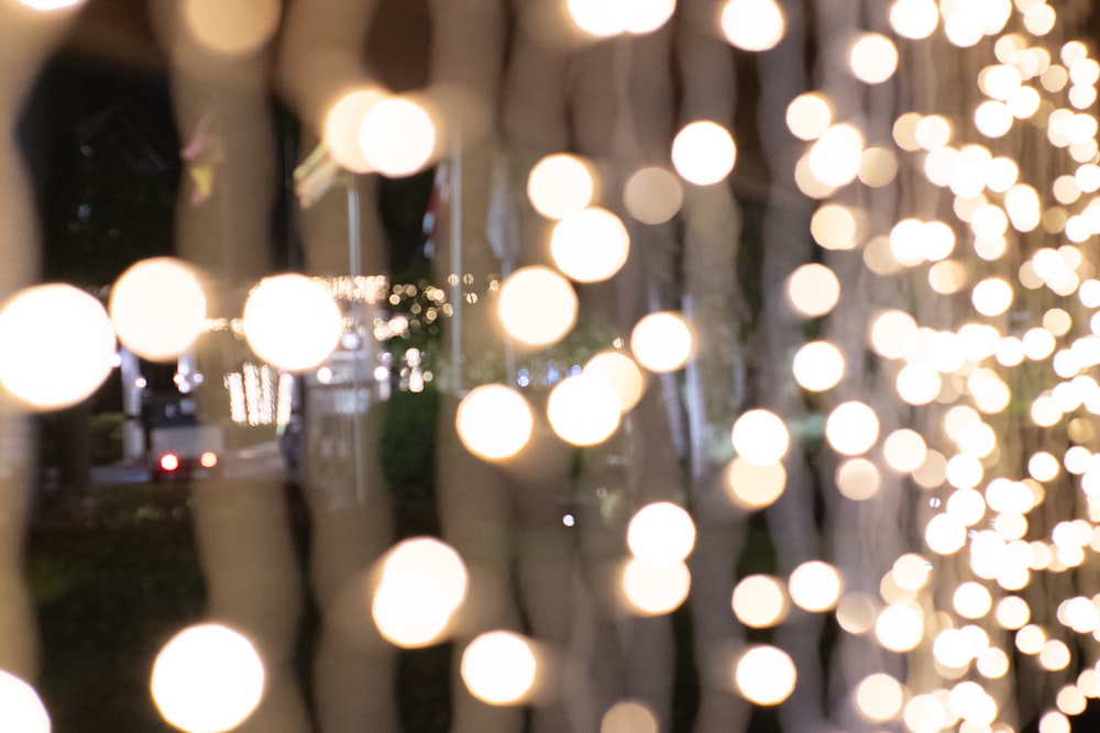 a bunch of lights that are on a wall