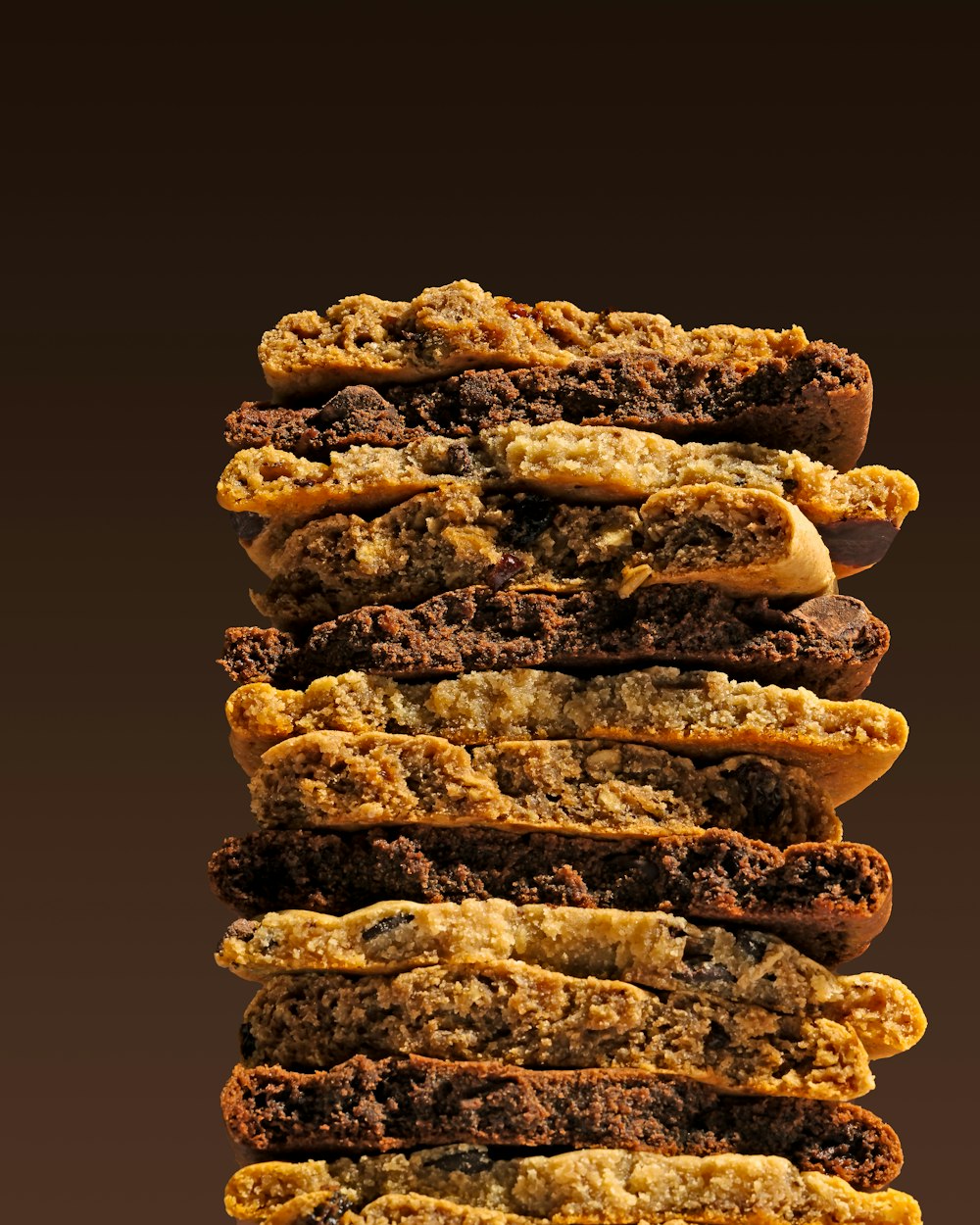 a stack of cookies that are on top of each other